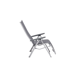 KETTLER CIRRUS SILVER-LINE RELAX - fotel z podnóżkiem (SREBRNY)